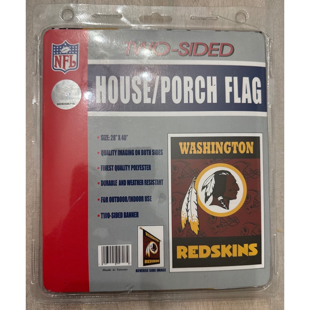 NFL Washington Redskins Two-Sided House Porch Flag Banner 28x40 New NIB